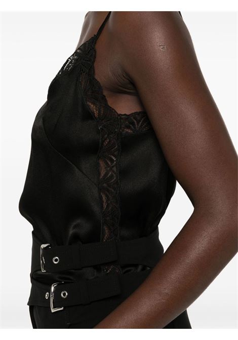 Black lace-detail satin top Alberta Ferretti - women ALBERTA FERRETTI | 080366190555